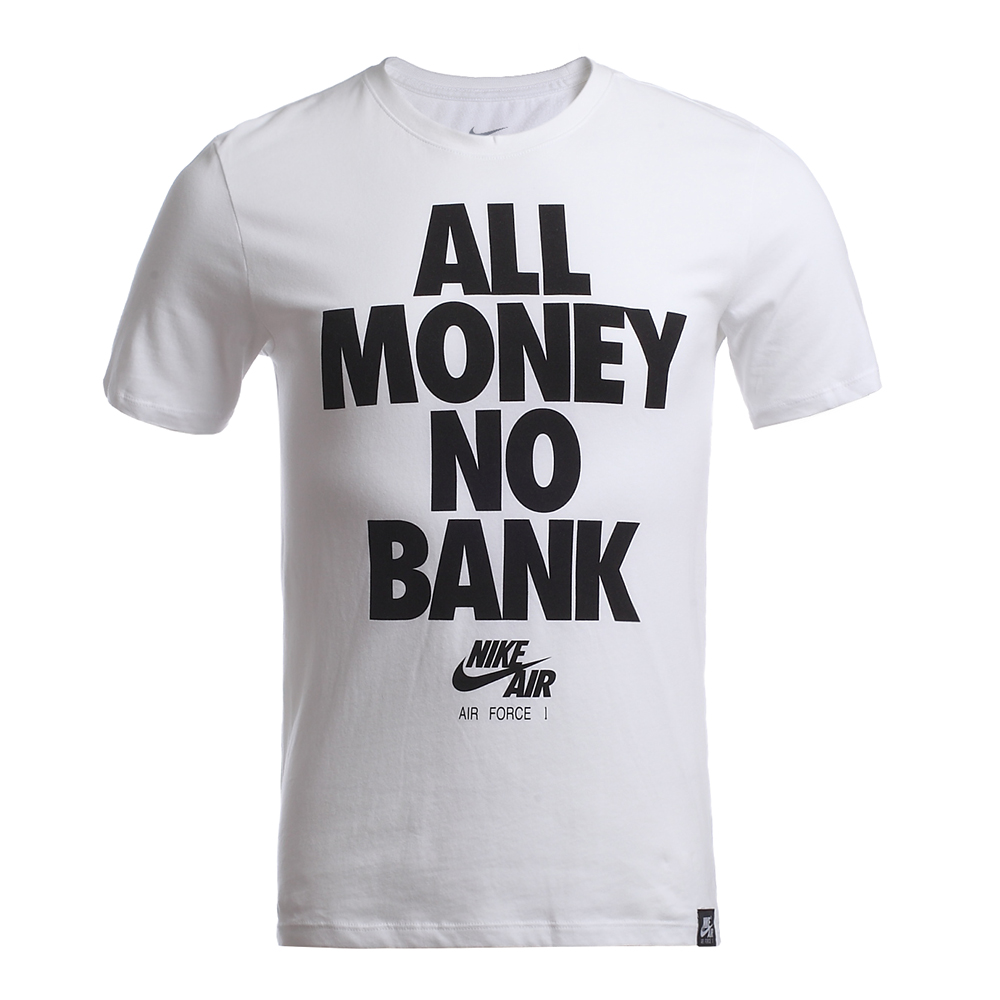 nike耐克 新款男子af1 all money no bankt恤689193-100