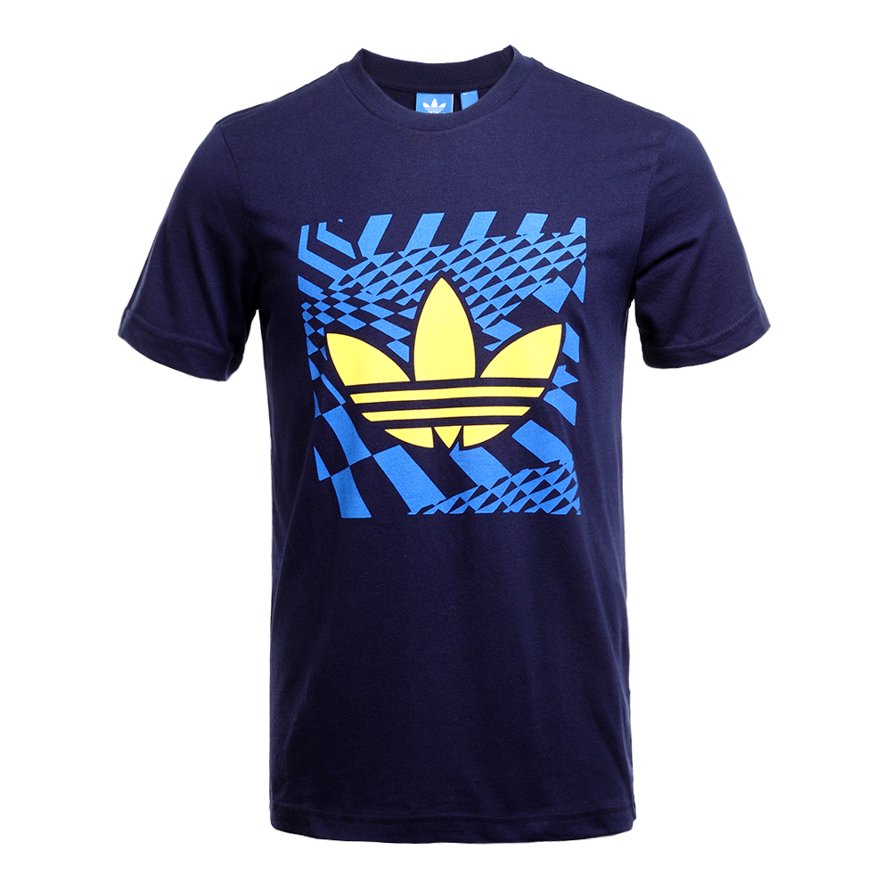 【阿迪三叶草brd43蓝色】adidas阿迪三叶草新款男子三叶草系列短袖t恤