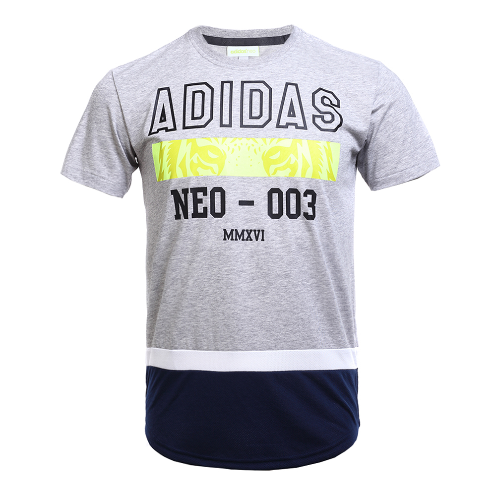 adidas阿迪休闲新款男子休闲生活系列短袖t恤ay9688
