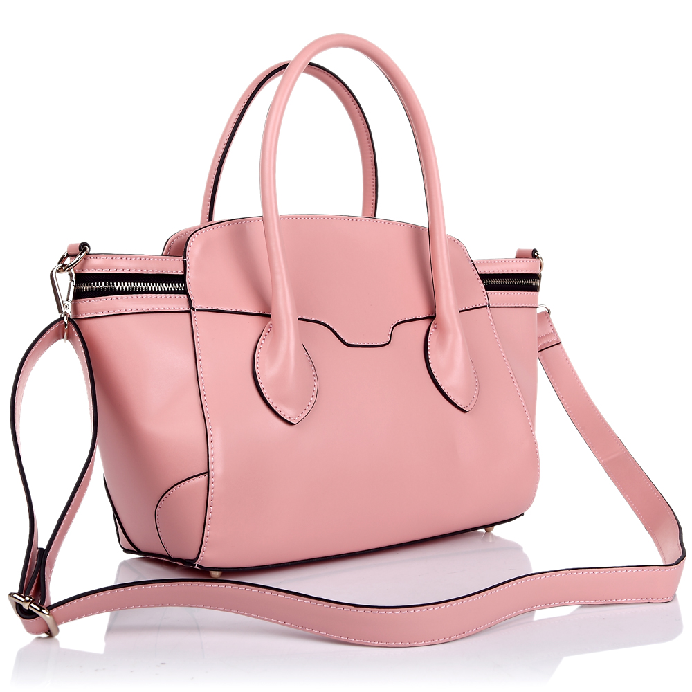 basto/百思图2014春粉红色pu革定型手袋cc716ax4