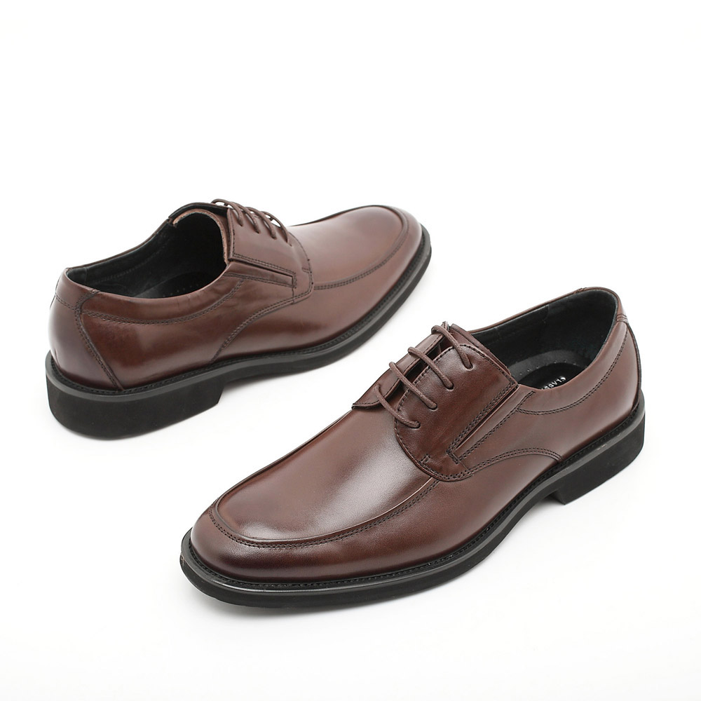 belle/百丽夏季棕色小牛皮男鞋h268-bm1