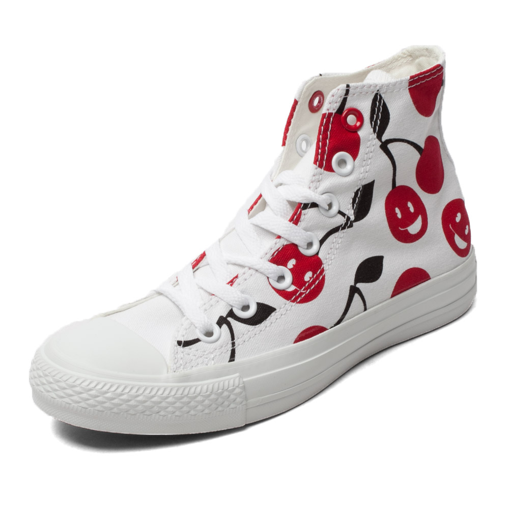 converse/匡威 新款高帮樱桃印花女子硫化鞋547900c