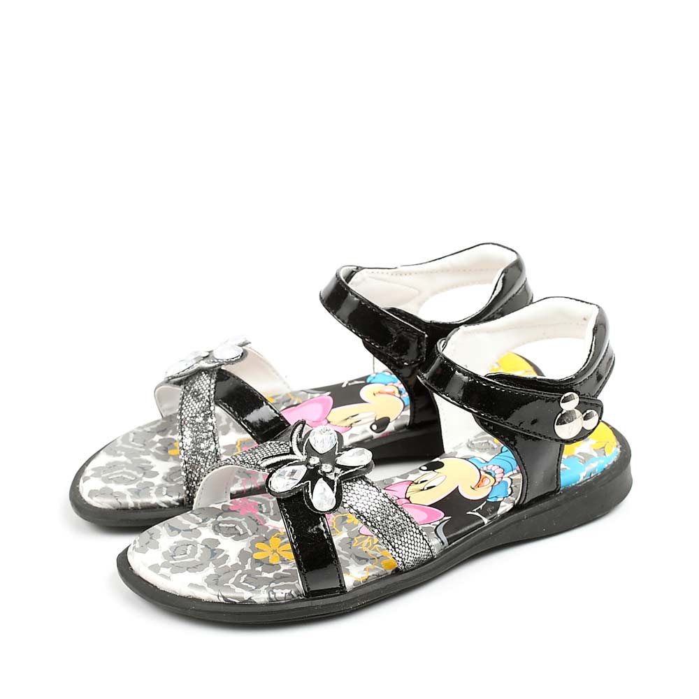disney/迪士尼黑色pu小童时装凉鞋se66923