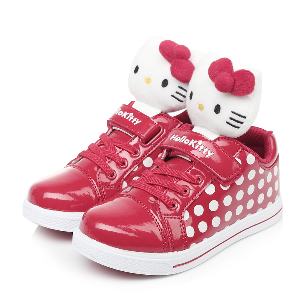 hello kitty/凯蒂猫春秋季红色pu女小中童可爱板鞋i31215