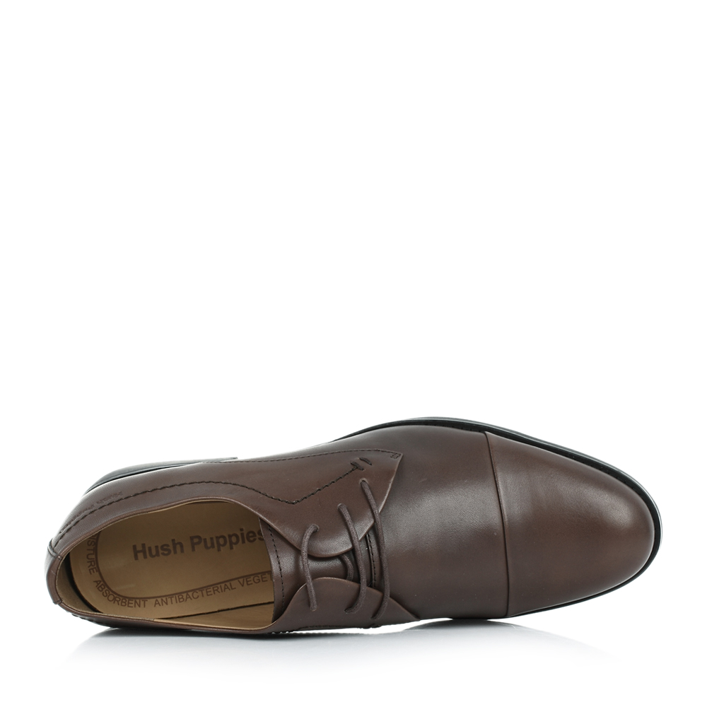 hush puppies/暇步士春季啡色打蜡牛皮男鞋办公室h1b20am3