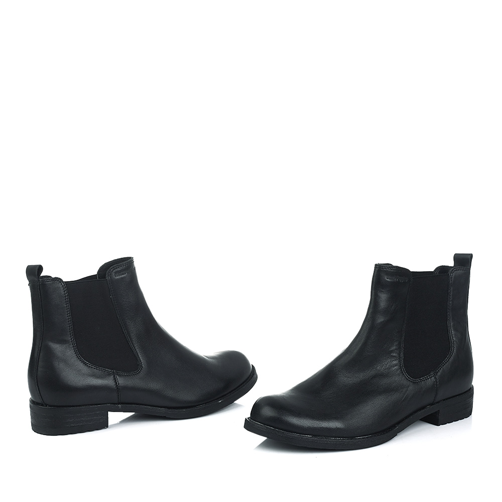 hush puppies/暇步士黑色小牛皮女休闲鞋日常休闲hev40dd3