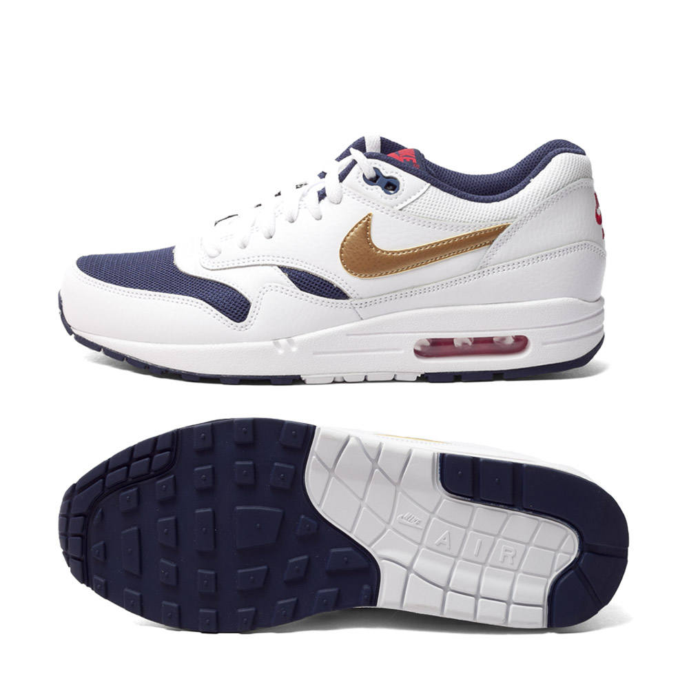 nike耐克2015年新款男子air max 1 essential美国队配色复刻鞋537383
