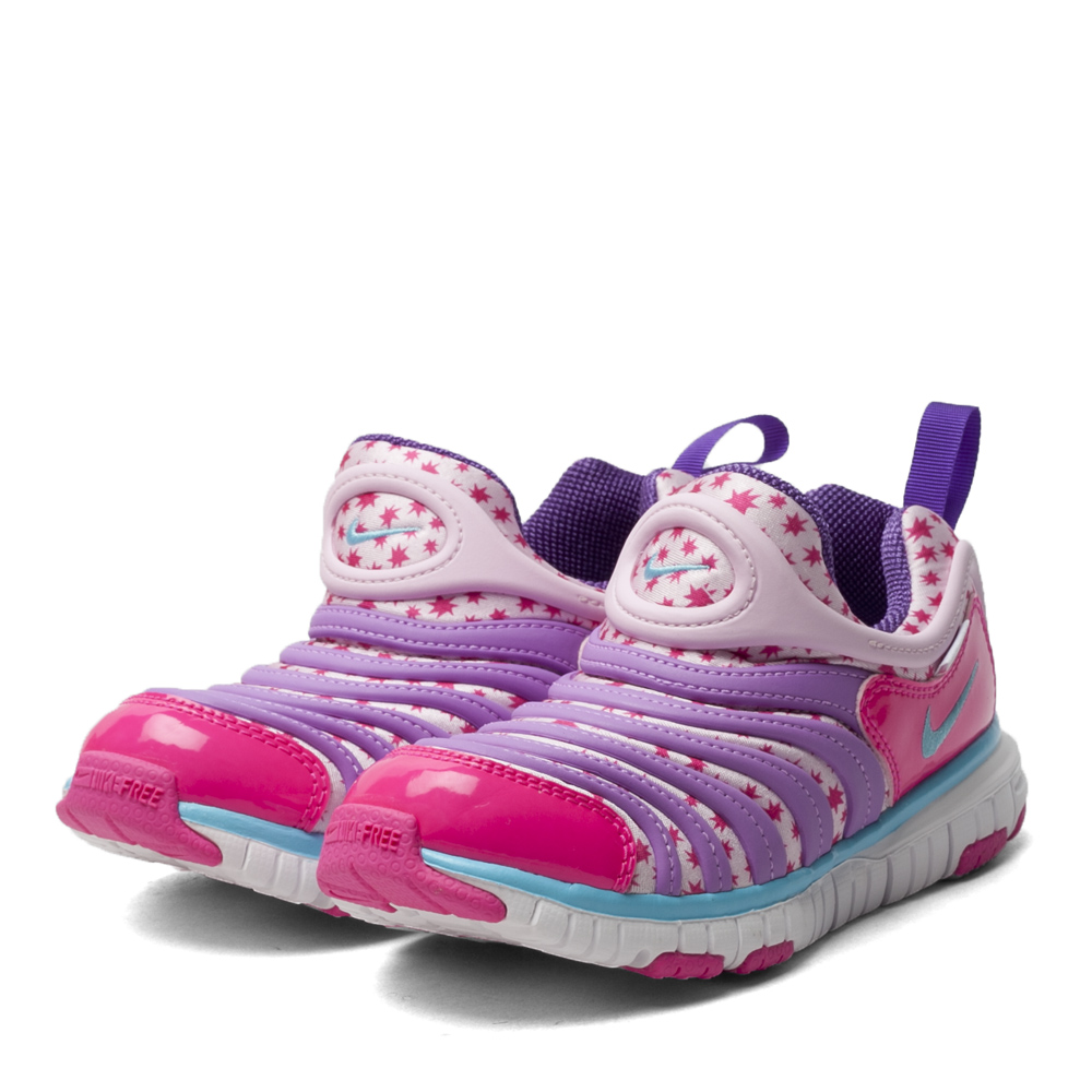 nike耐克 新款dynamo free女小童毛毛虫复刻鞋343738-614