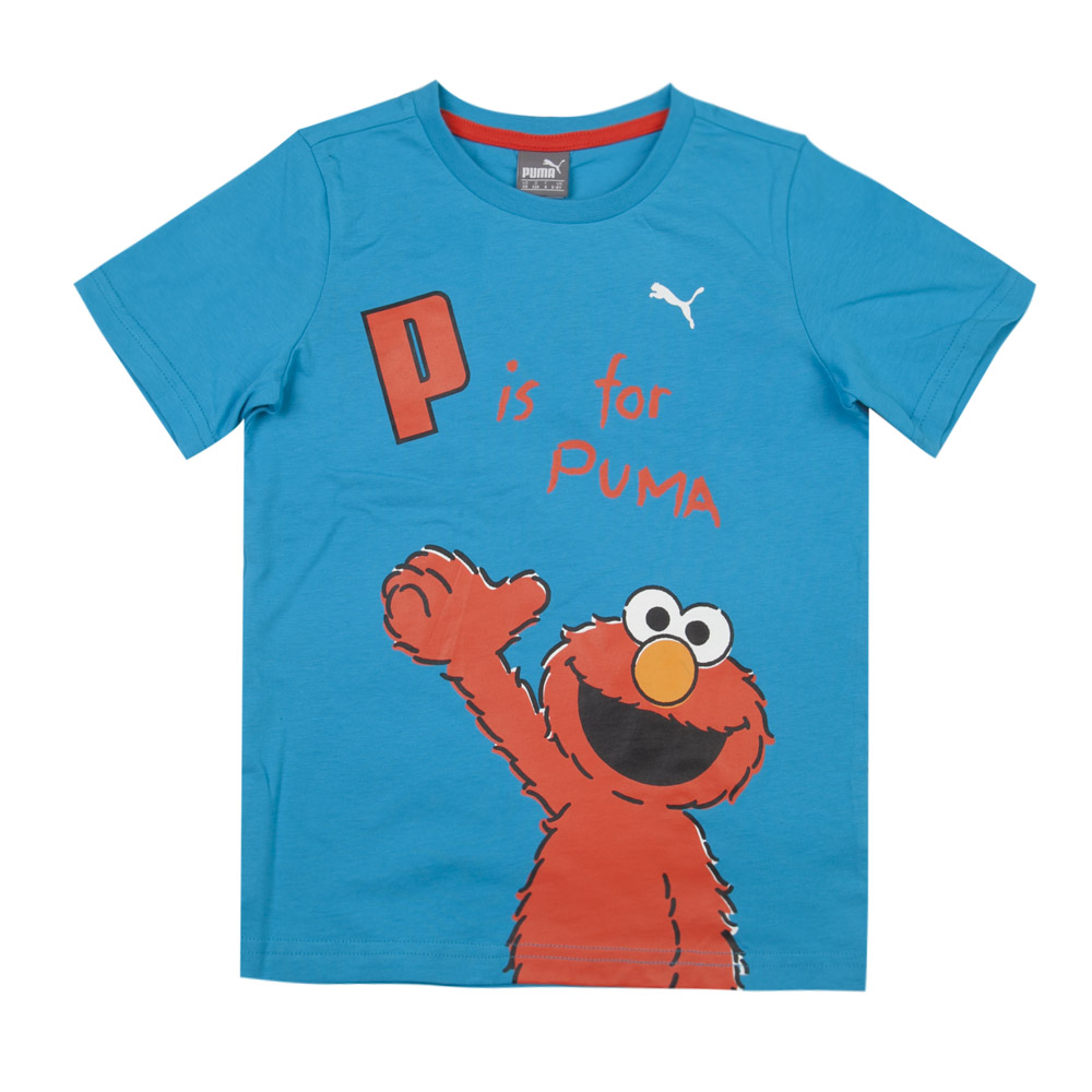 puma彪马新款男童基础系列芝麻街短袖t恤83671810