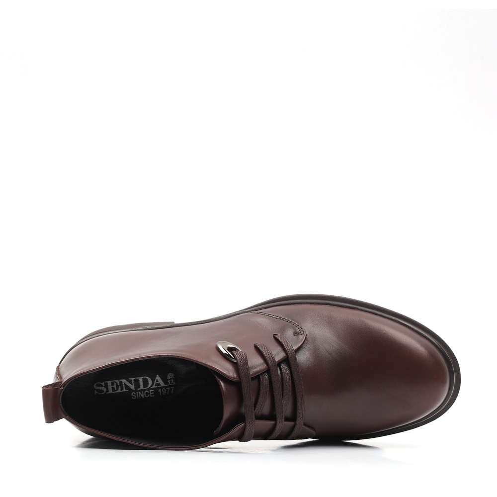 senda/森达冬季棕色牛皮保暖男士棉靴21-2add1