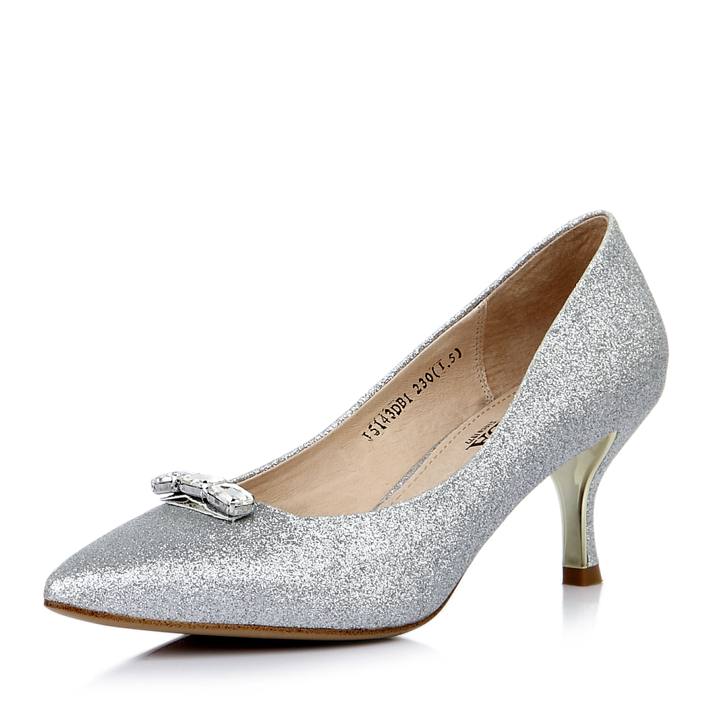 senda/森达银色世纪幻彩女单鞋春季j5143aq5时尚尖头高跟鞋女鞋婚鞋