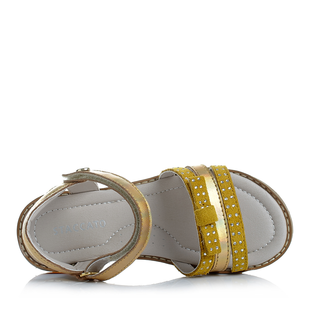 staccato/思加图童鞋专柜同款夏季金色羊皮女小童凉鞋时尚凉鞋93557